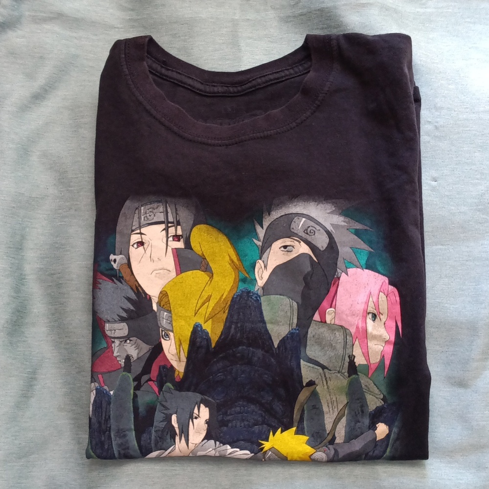 Naruto T-shirt, Boys Size Small PTP 17, Black